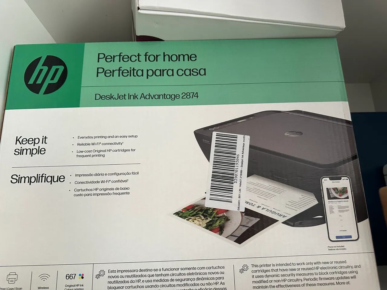 Impressora HP multifuncional 2875