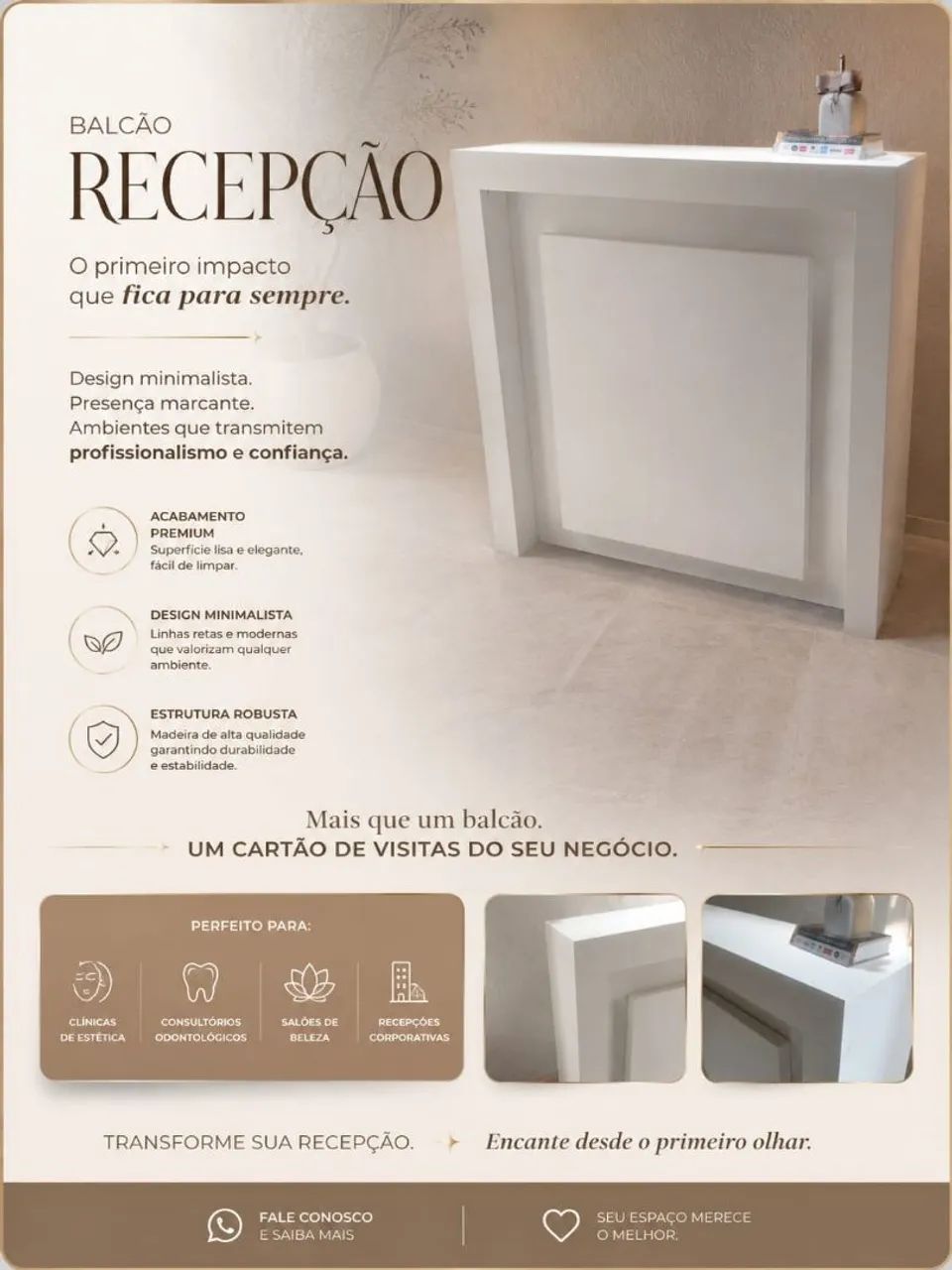 Lindo balcão de atendimento 