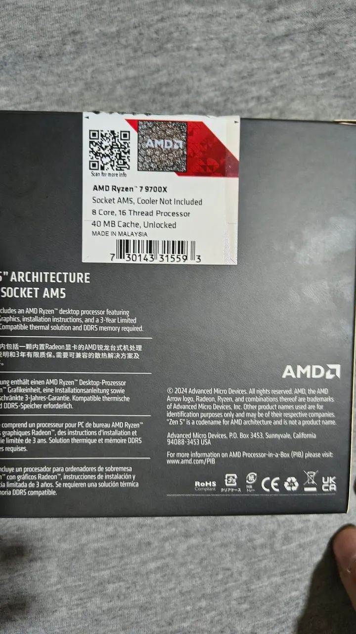 Amor Ryzen 7 7900x - Foto 2