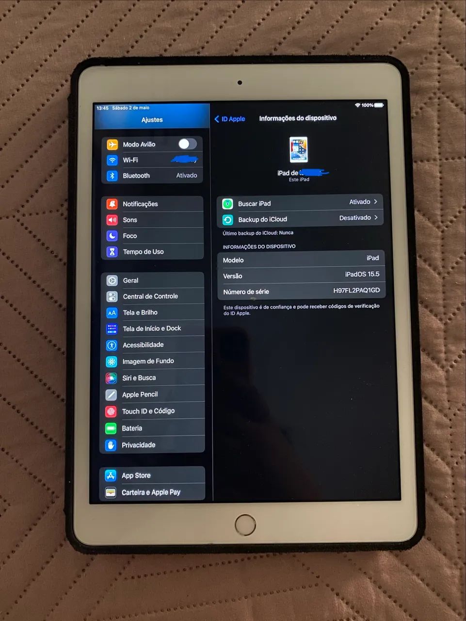   iPad 10ª Geração 64GB Wi-Fi + Chip | Bateria 100% | Impecável + Capinha e Caneta