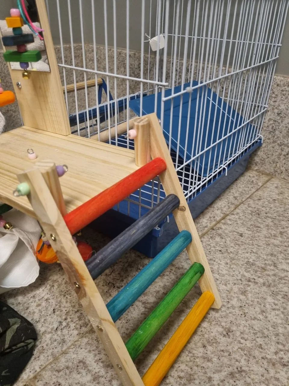 Gaiola para pássaros com playground externo - Foto 5