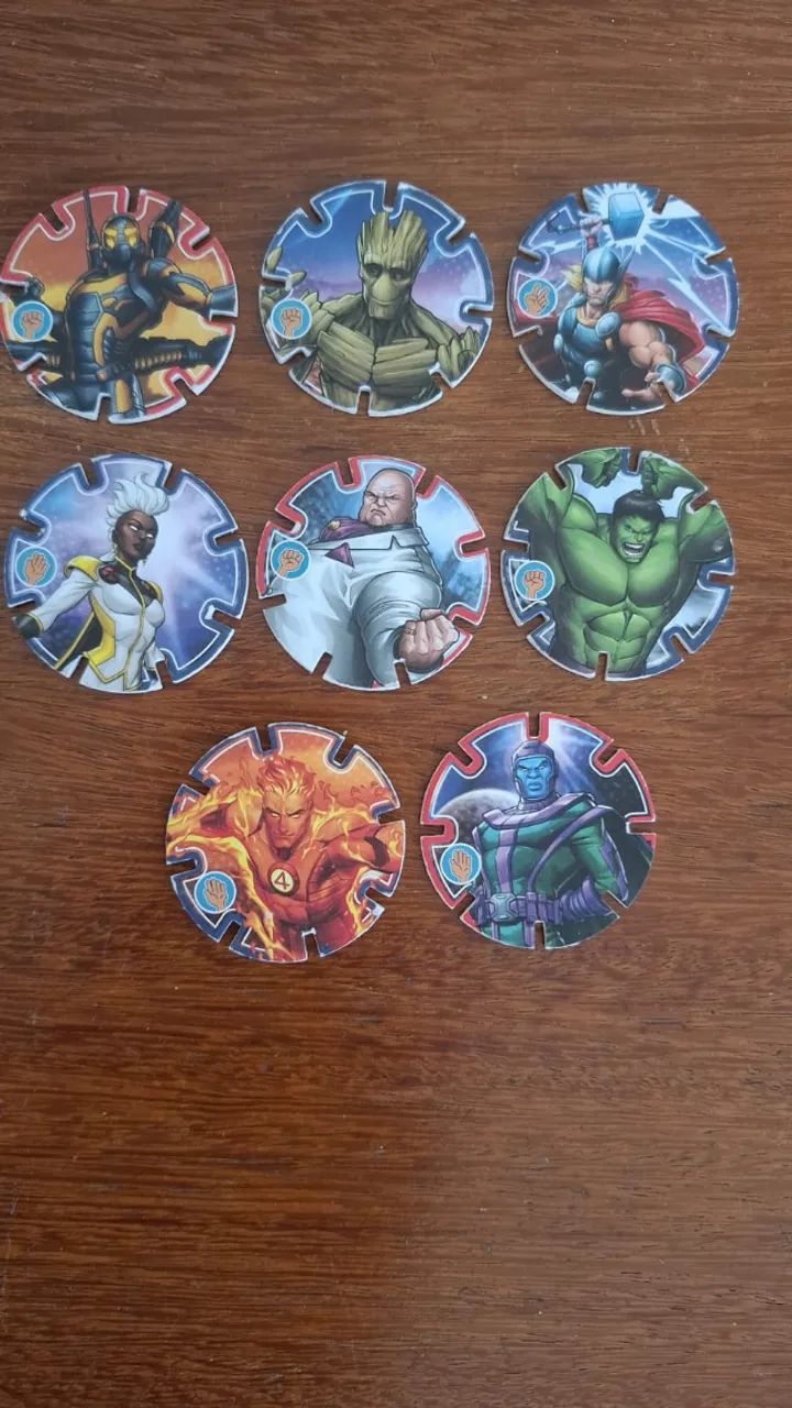 Tazos Marvel da promoção bistek.