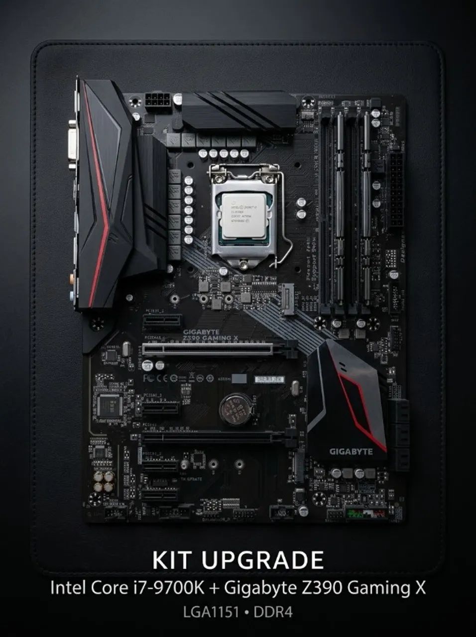 Kit Processador + Placa-Mãe i7-9700K + Gigabyte Z390 Gaming X