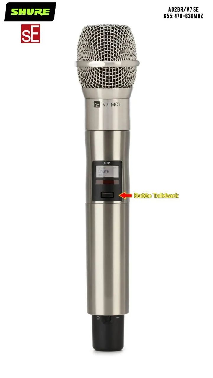 Axient Digital Transmissor Microfone Bastão Sem Fio AD2/V7N