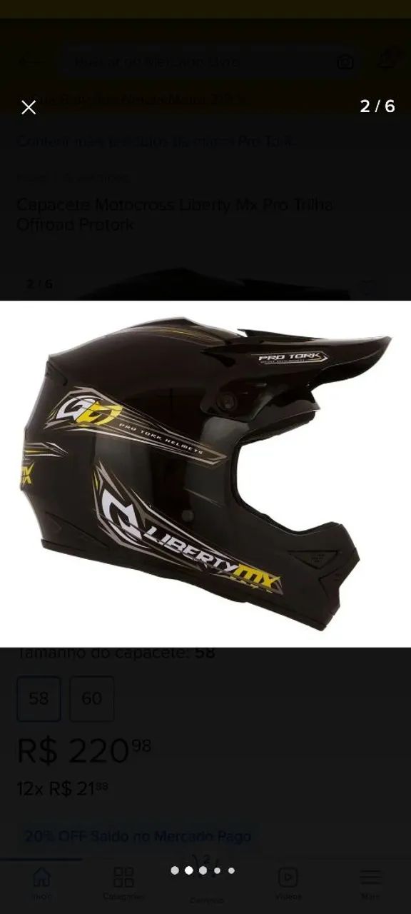 Capacetes Estilo Cross