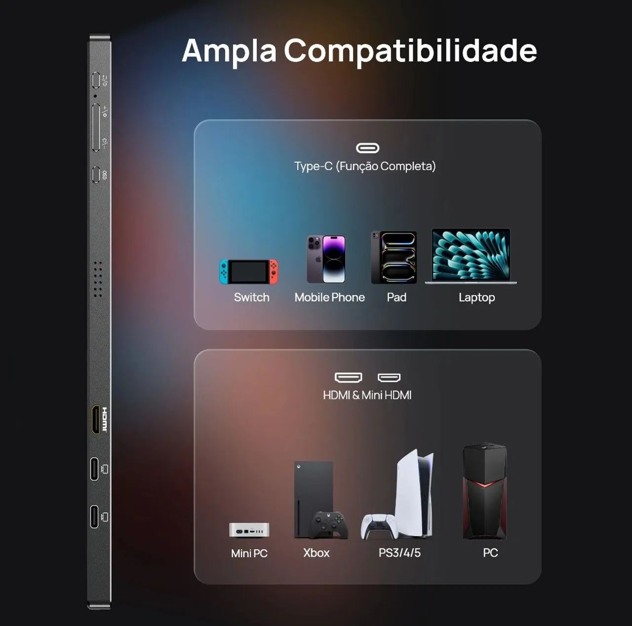 Monitor Portátil 16.1 Polegadas Arzopa Z3FC LACRADA - Foto 4