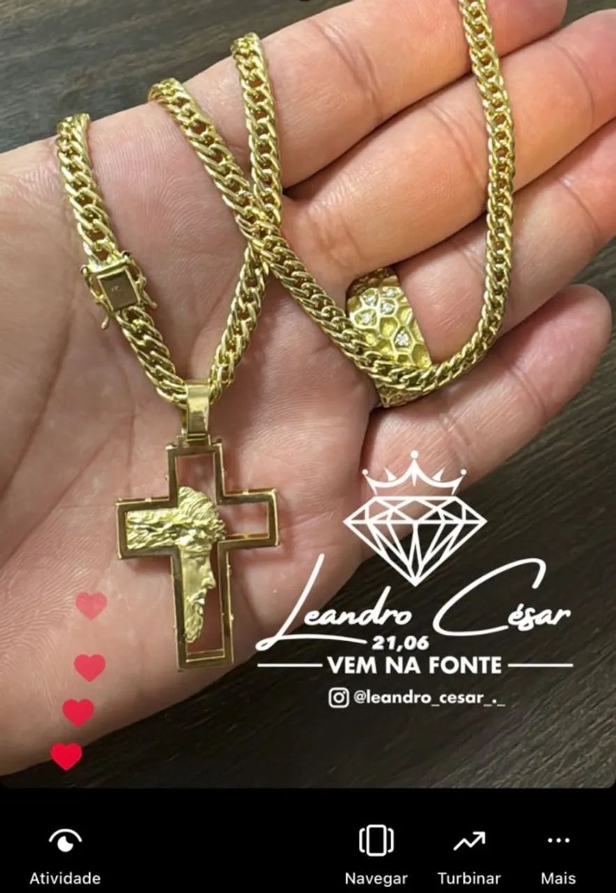 Corrente e pulseira ouro  - Foto 2