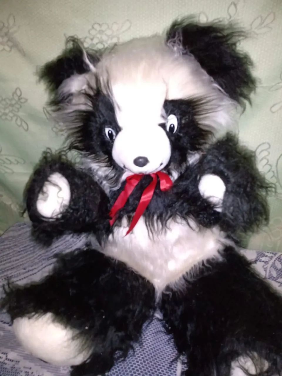 Pelúcia grande Preto e branco Antigo - Foto 5