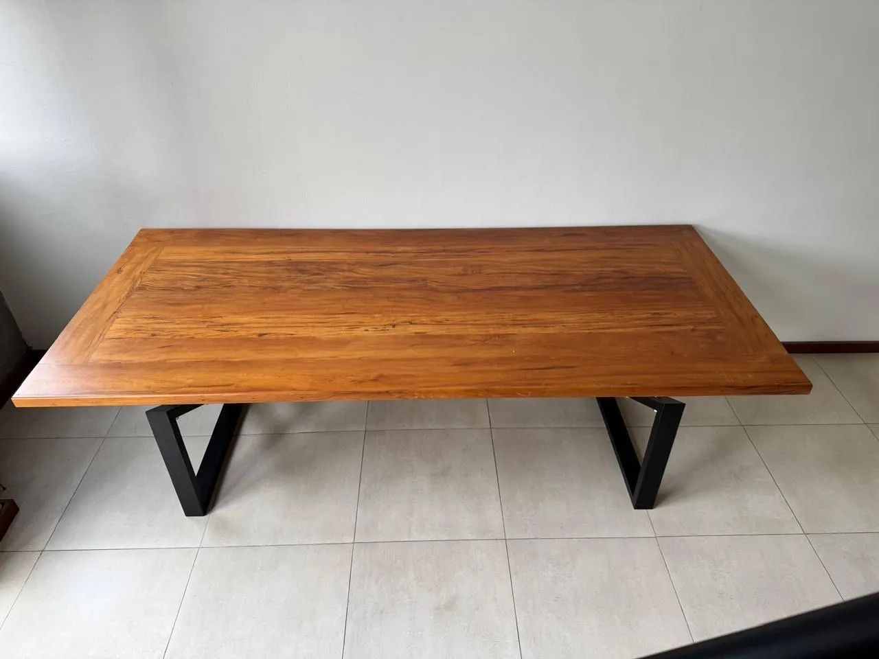 Mesa em aço/madeira de demolição - Foto 3