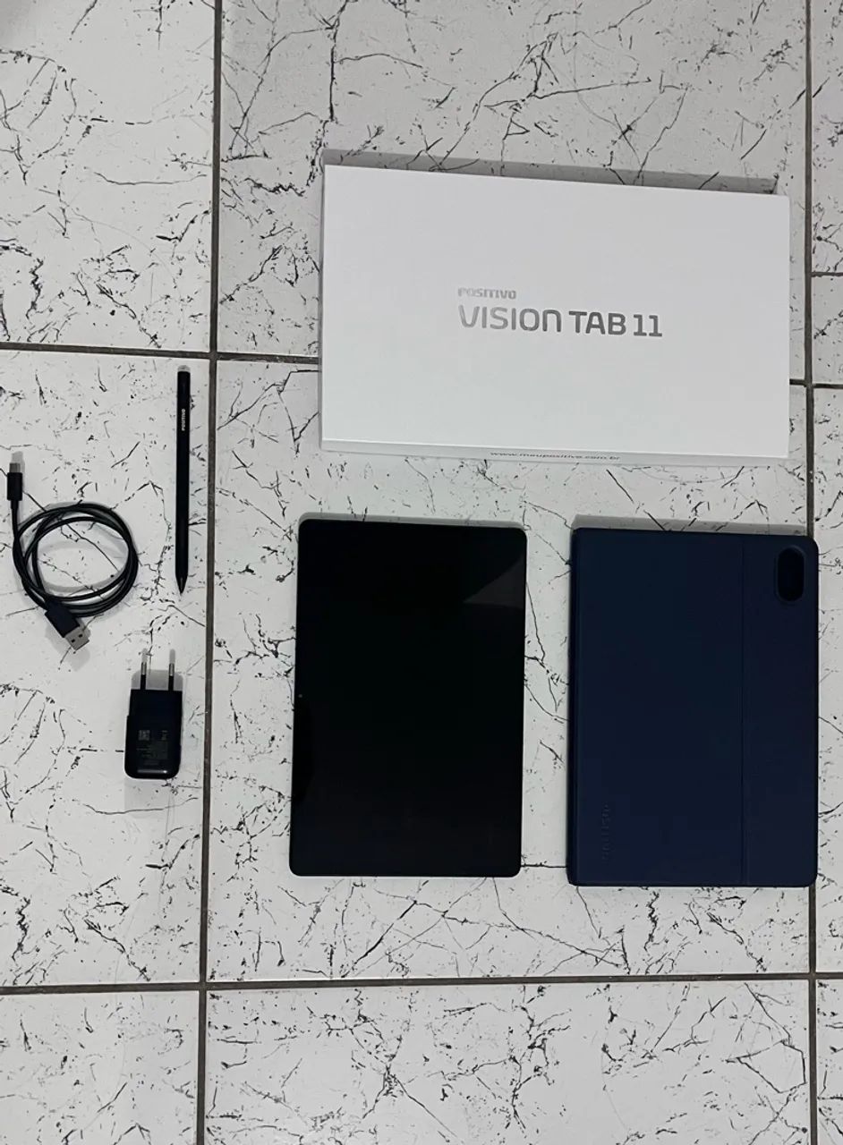 Tablet Positivo com Capa, Caneta, Caixa e Carregador