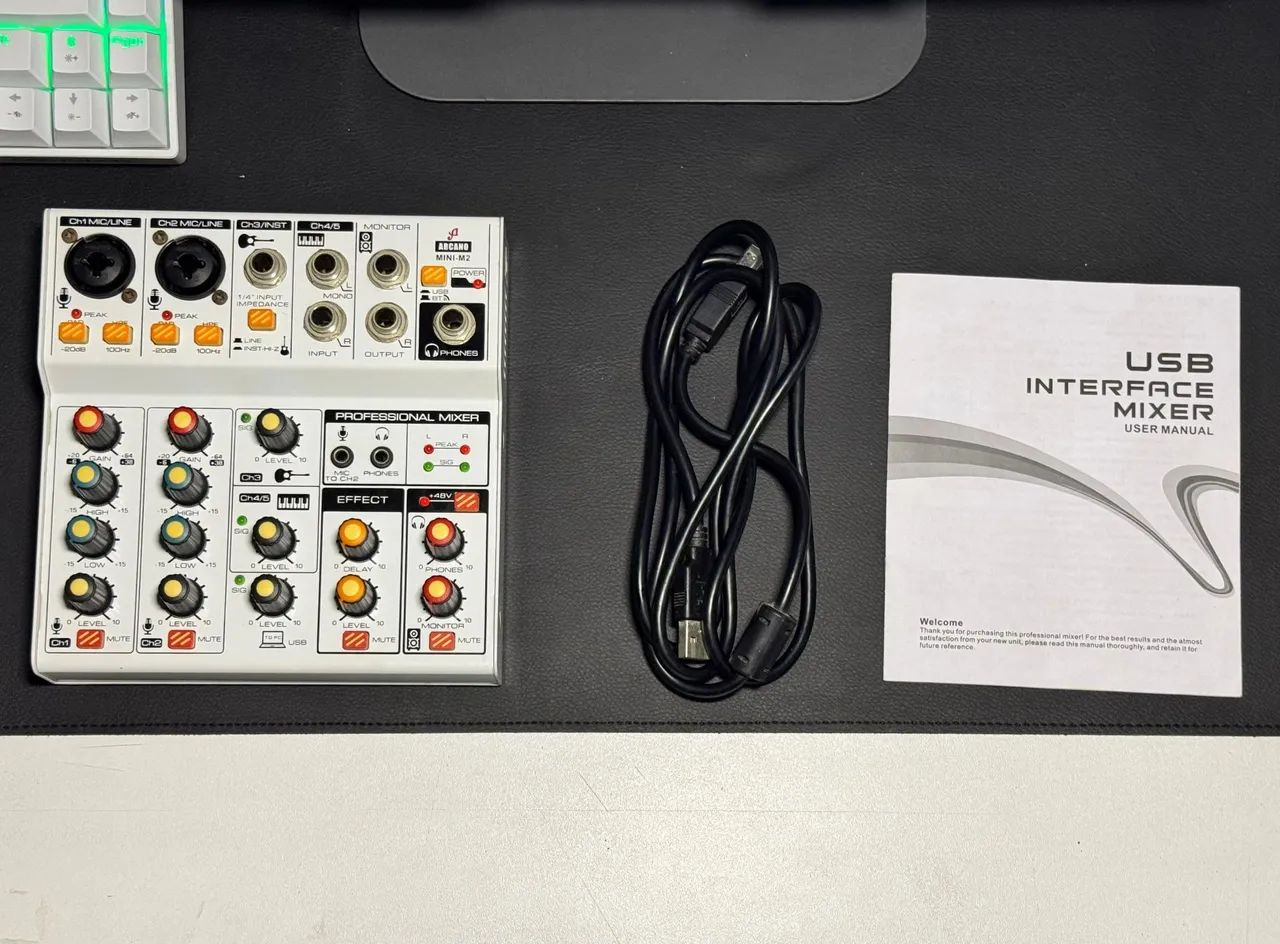 Mesa de Som Arcano Mini M2<br>USB, Bluetooth, Efeitos e 4 Canais. - Foto 4