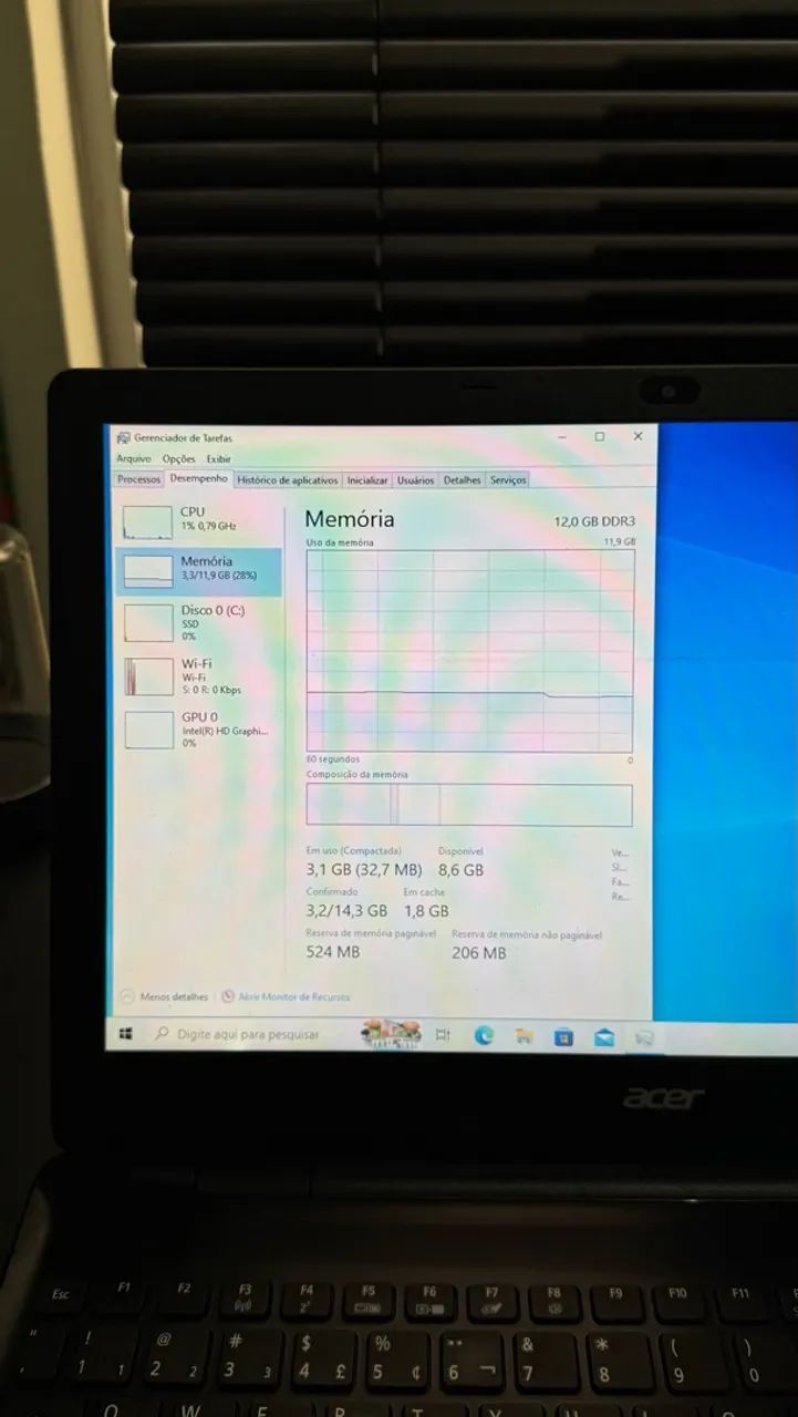 Notebook Acer i5, 12gb de ram, 512gb ssd - Foto 3