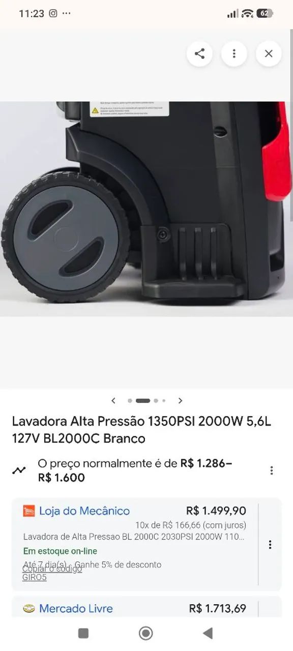 Lavadora de alta pressão  - Foto 3