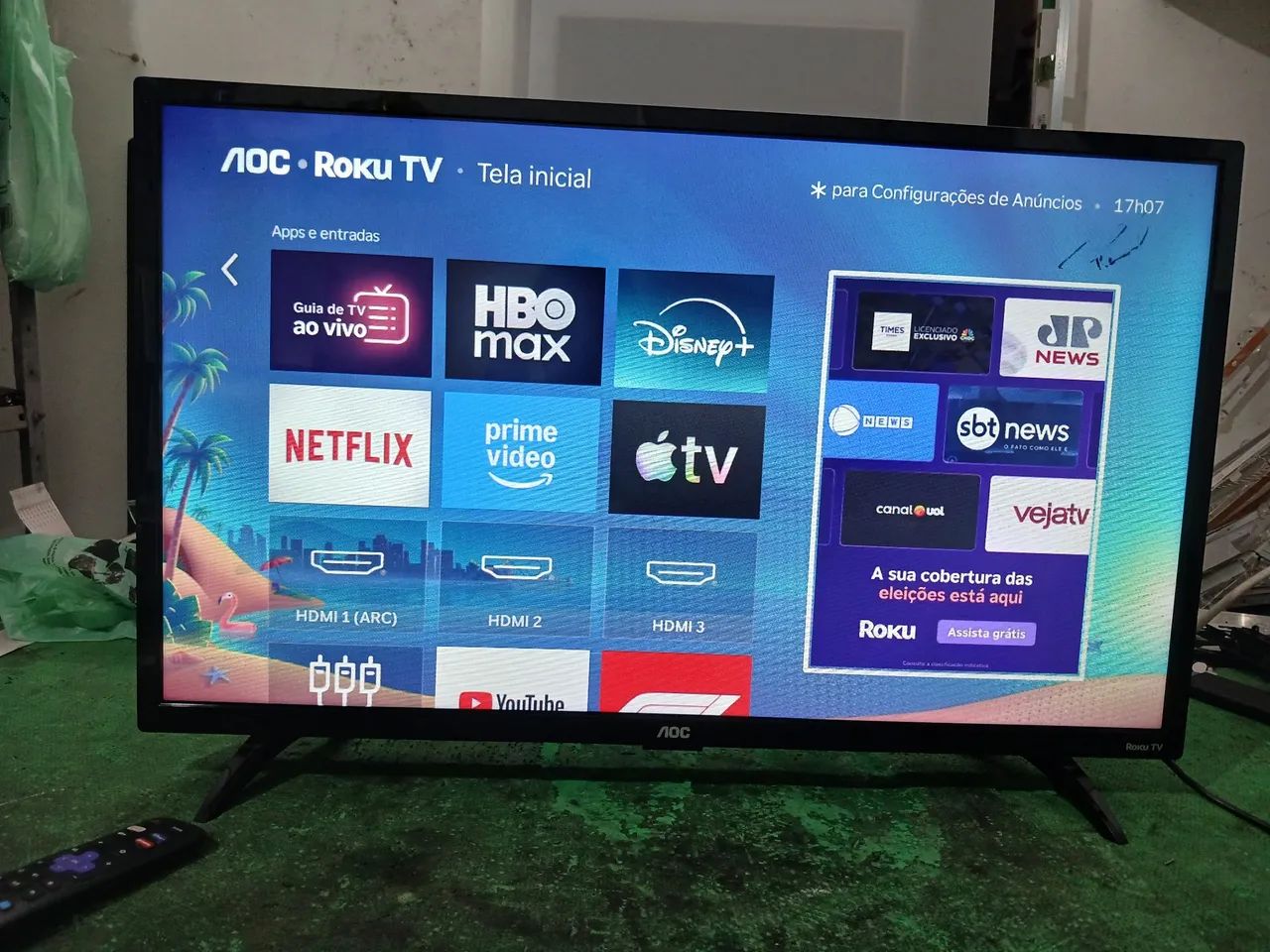 Tv aoc roku 32 polegadas smart fonsionado perfeita mente  - Foto 2