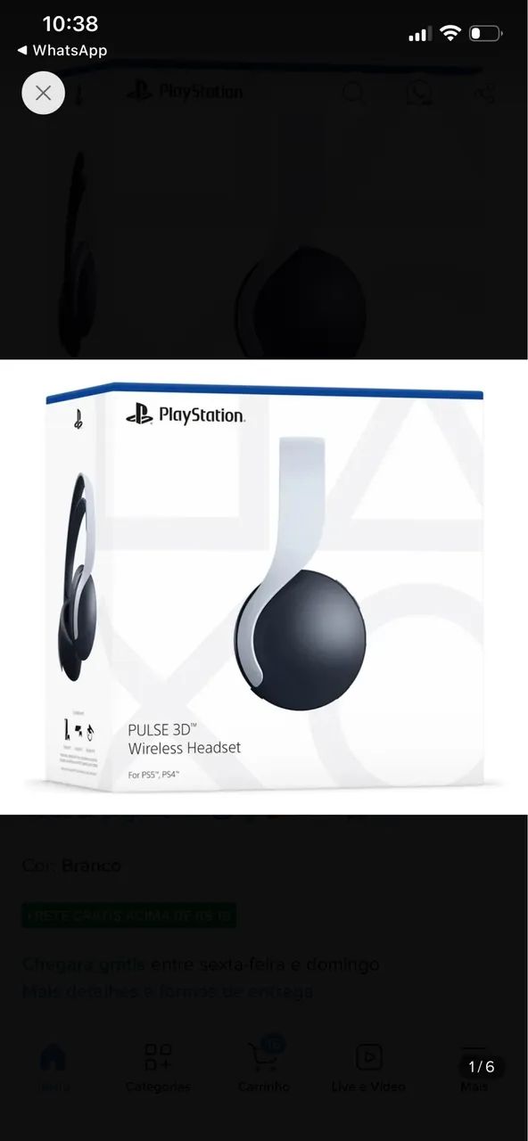 Fone do PS5 original