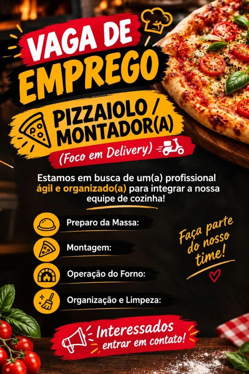 Vaga em pizzaria delivery 