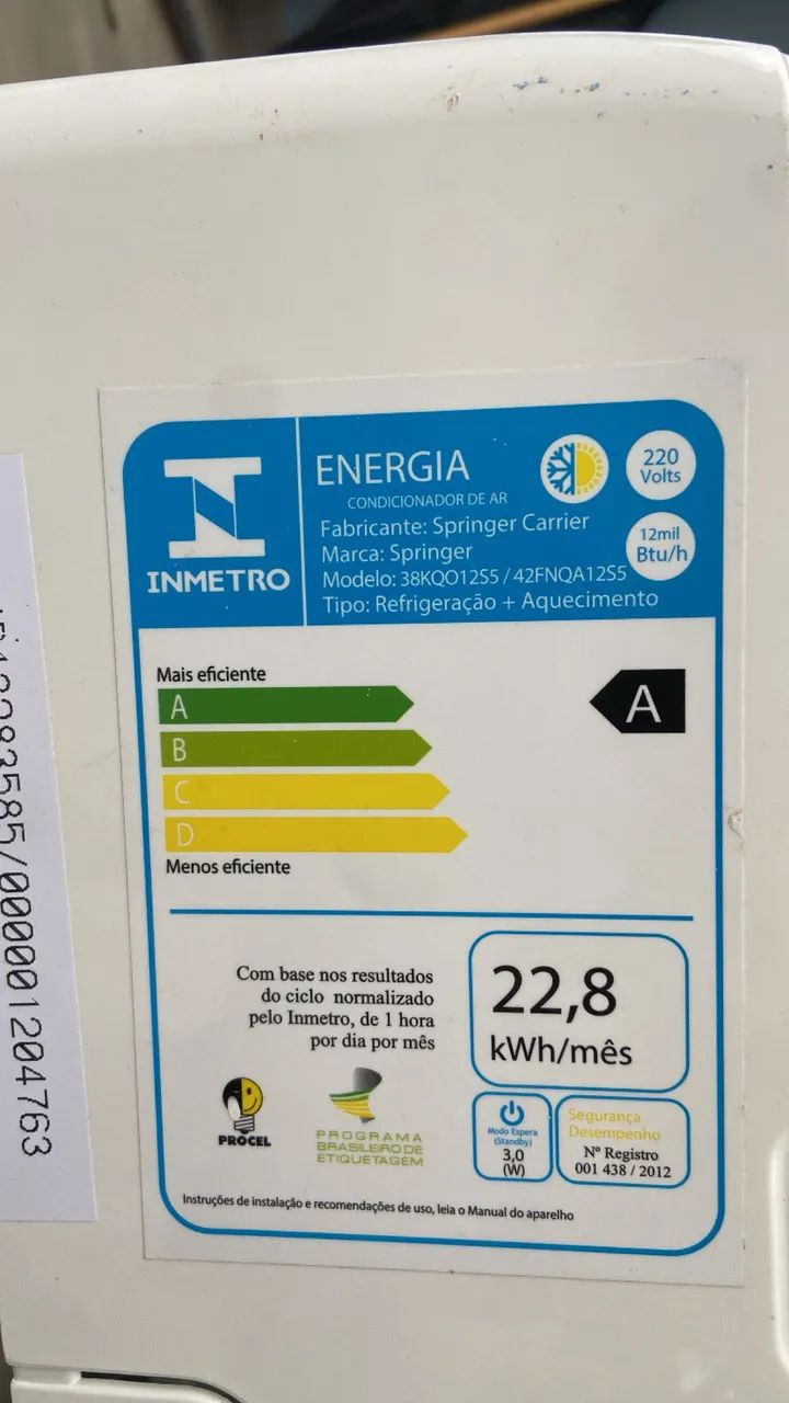Ar Condicionado Springer Midea 12.000Btus - Foto 2