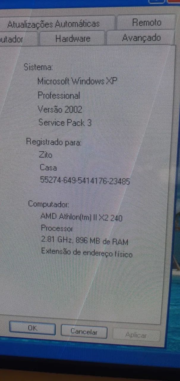 Computador usado, com CPU, teclado, mouse e estabilizador, tudo funcionando, Windows XP - Foto 2