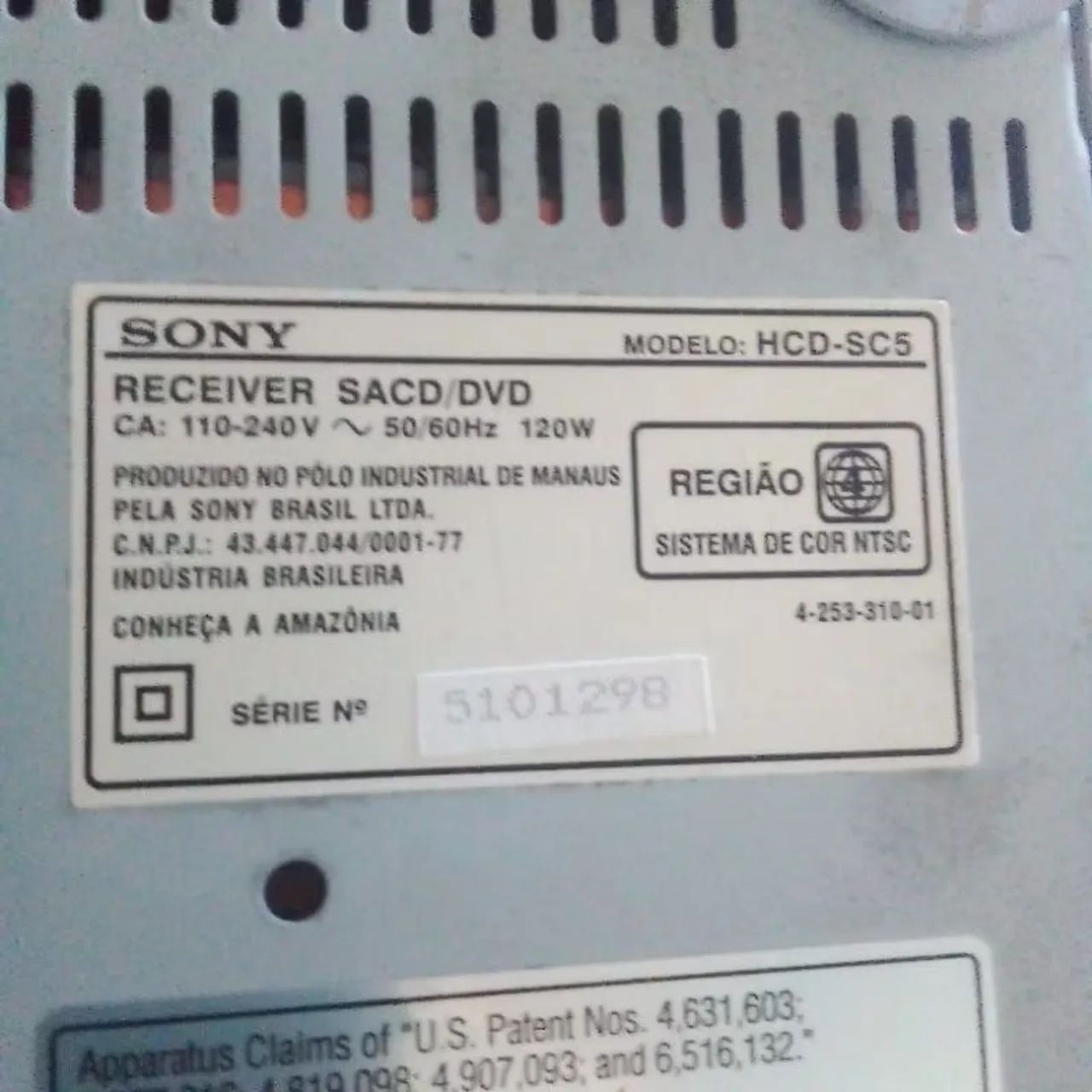 Receiver dvd Sony Hcdsc5 sem controle - Foto 3