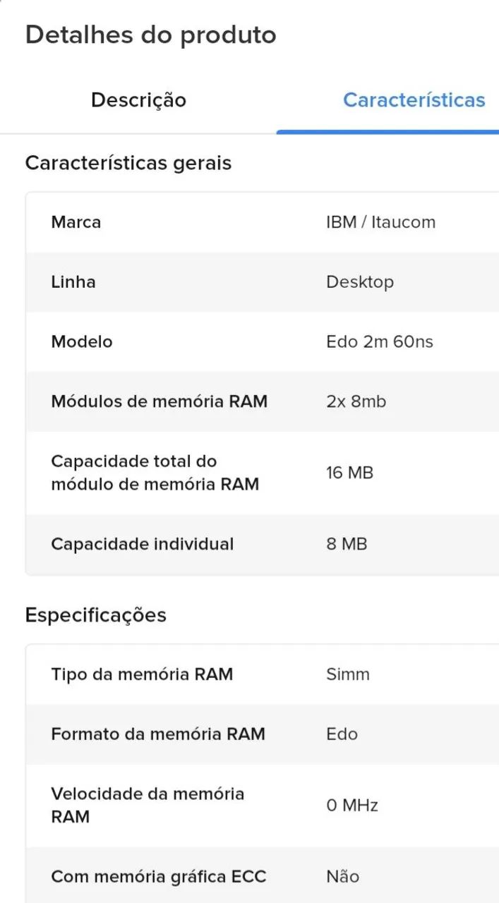 Memória EDO 8MB (RARIDADE) - Foto 5