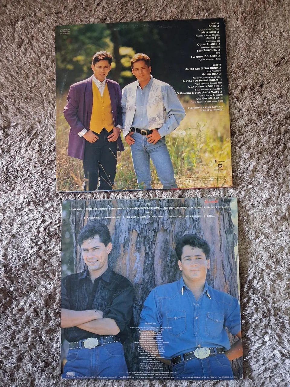 2 Discos de Vinil - Leandro e Leonardo anos  90 e 93 - Foto 2