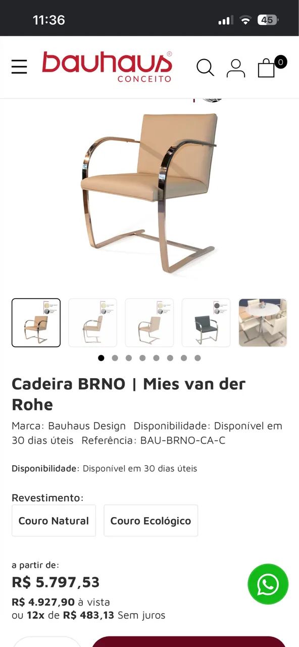 CADEIRA BRNO AÇO  - Foto 3