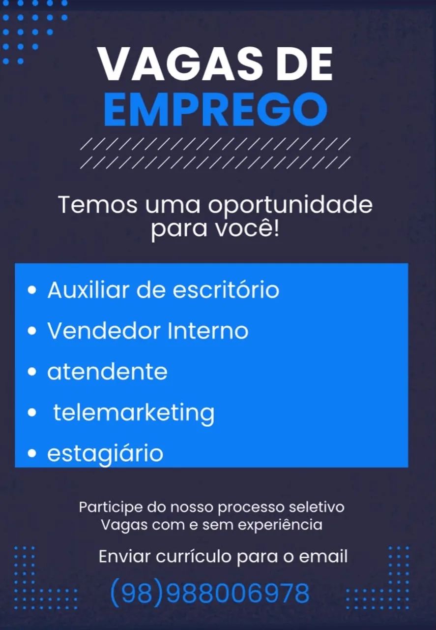 OPORTUNIDADE DE EMPREGO ?