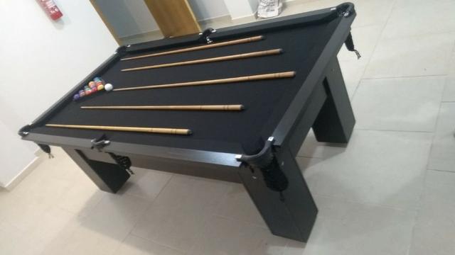 Mesa Charme Semi Oficial Cor Preta Tecido Preto Mod. FOQU9332