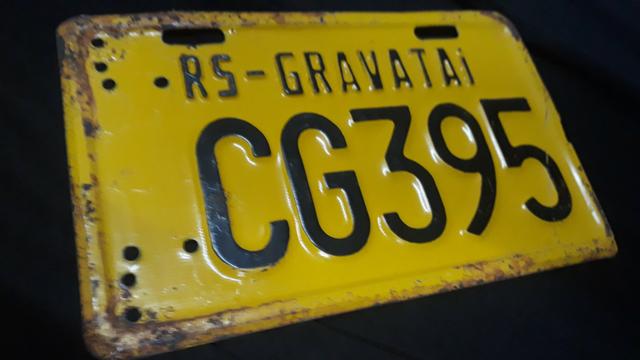 Placa Amarela Antiga Moto Carro Decoracao Garagem - Foto 2