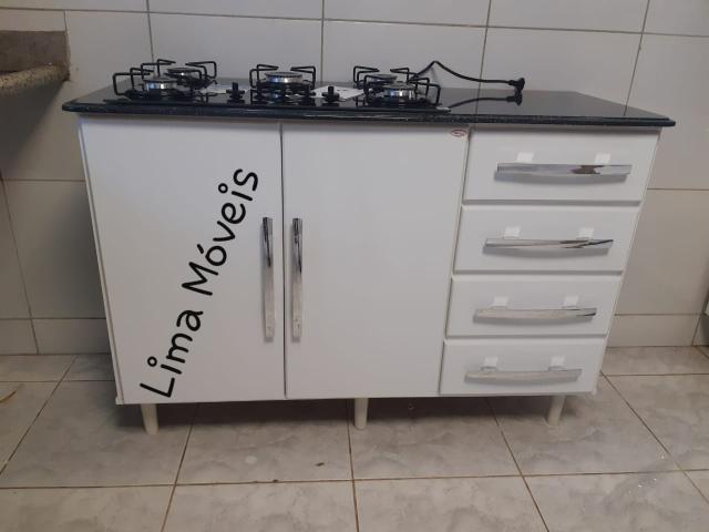 Balcão Carisma 1,27 + Fogão Cooktop 5 Bocas - Foto 2