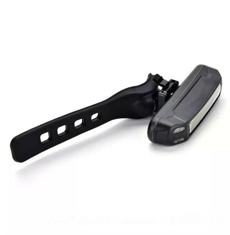 Lanterna Traseira Bike Recarregável Usb Azul Vermelho 100 Lúmens Bice Bicicleta Pedal Not - Foto 3