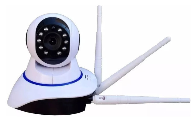 Câmera Ip Wireless Sem Fio Wi-Fi Full Hd 3 Antenas Sensor Noturna Luatek Nova Na Caixa - Foto 2