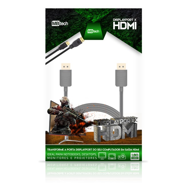 Cabo Display para HDMI com 1.8 mts LY81215 Mbtech