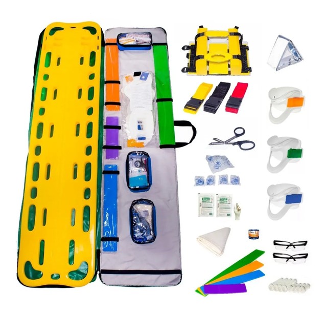 Kit Cipa Completo Com Prancha De Polietileno Com Imobilizador de Cabeça 