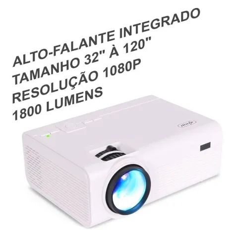 Projetor 1800 Lumens Led Full Hd 1080p Hdmi / Vga / USB / SD Knup KP-Pj002 Novo na Caixa - Foto 6