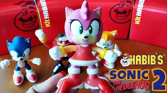 boneco amy rose - filme sonic the hedgehog - habib's ragazzo!<br><br> -  Hobbies e coleções - Jardim Primavera, Guarujá 1242267767