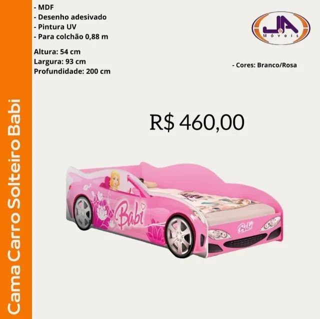 Cama Carro Force 09 infantil preto - J&A Móveis