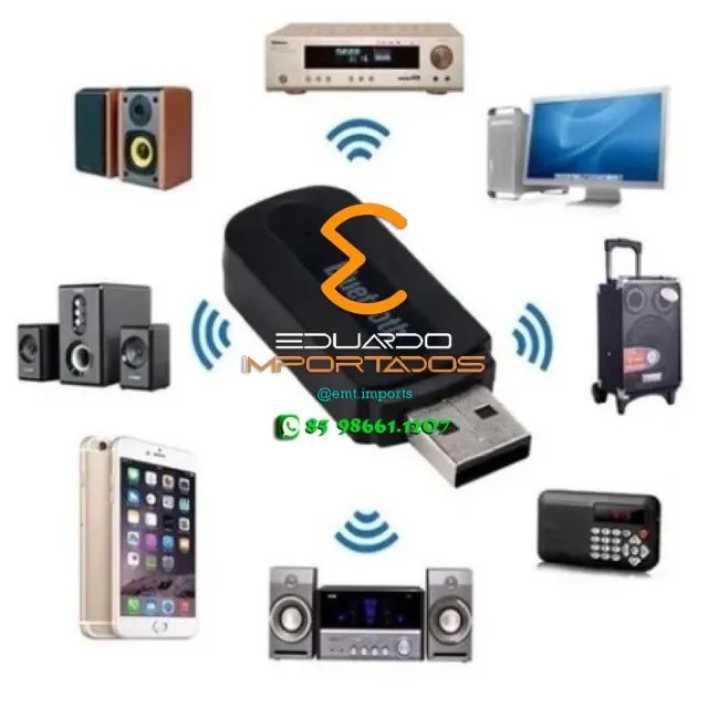 Receptor adaptador Bluetooth Usb com cabo P2 áudio Stereo - Foto 2