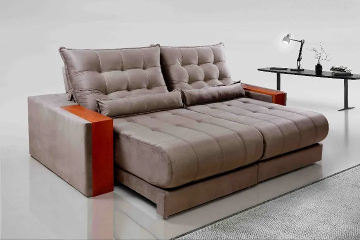 Sofá Retrátil e Reclinável Genova 2,30m   Molas Ensacadas   Pronta Entrega! - Foto 2