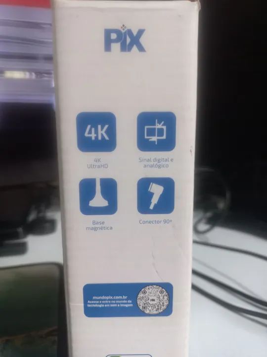 Antena Digital PIX 4K Ultra HD  Sinal Digital e Analógico