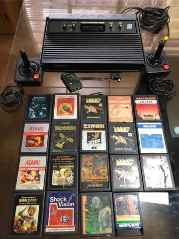 Vídeo game Atari 2600 com 19 cartuchos. Impecável - Consoles de Vídeo Game  - Monte Castelo, Campo Grande 1267245630