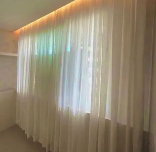 CORTINAS DE TRILHO EM LINHO
