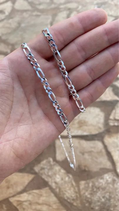 Conjunto de prata 3x1 5mm 70cm