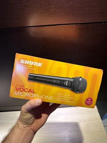 Microfone Shure sv200 zero na caixa 