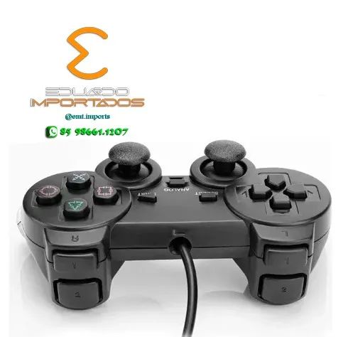Controle Analógico Ps2 Dualshock Com Fio BOMMAX - Foto 2
