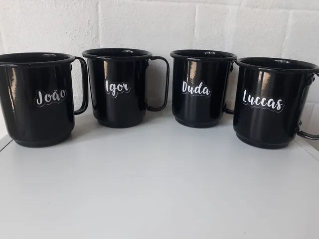 Caneca de Alumínio Preta - Foto 5