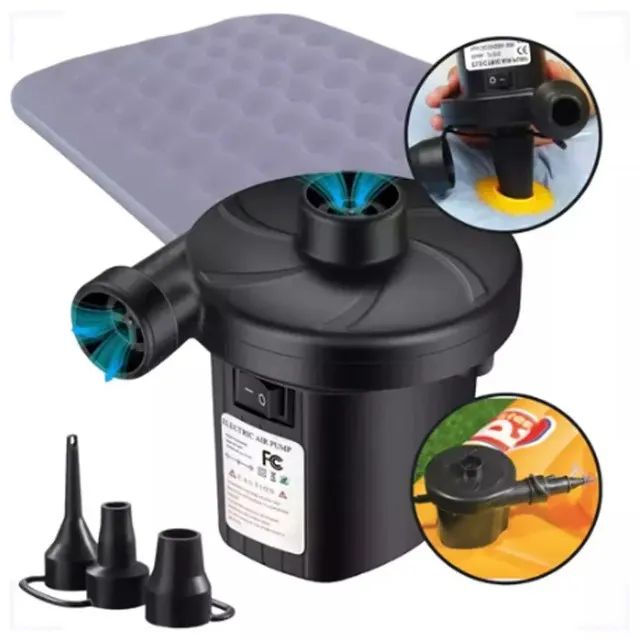 Bomba de Ar Elétrica 12V Infla e Desinfla para Boia, Colchão etc. Bivolt (BT-AX106) - Foto 2