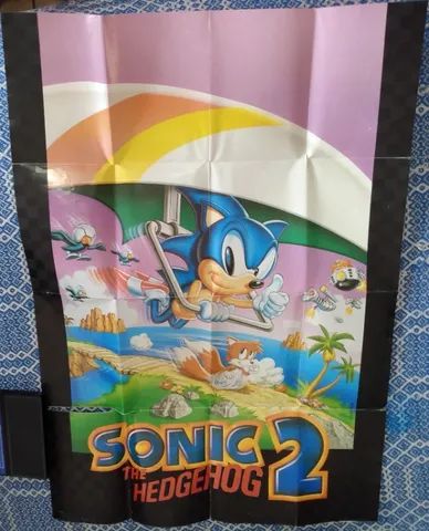 ( Leia ) Pôster Sonic 2 Master System Super Compact