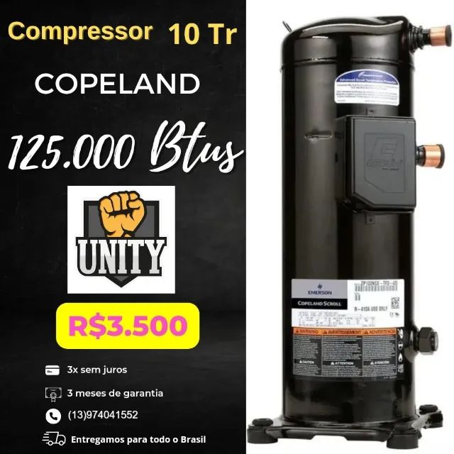 Compressor Copeland 10TR 125.000btu/h 