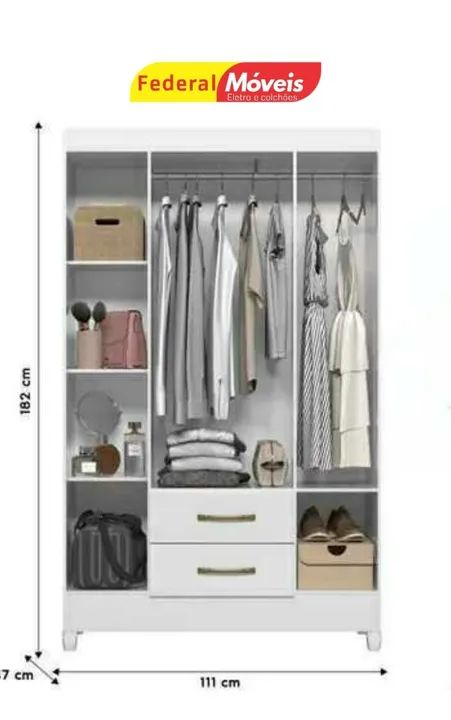 Guarda Roupa 4 Portas Novo Fazemos Entrega  - Foto 2